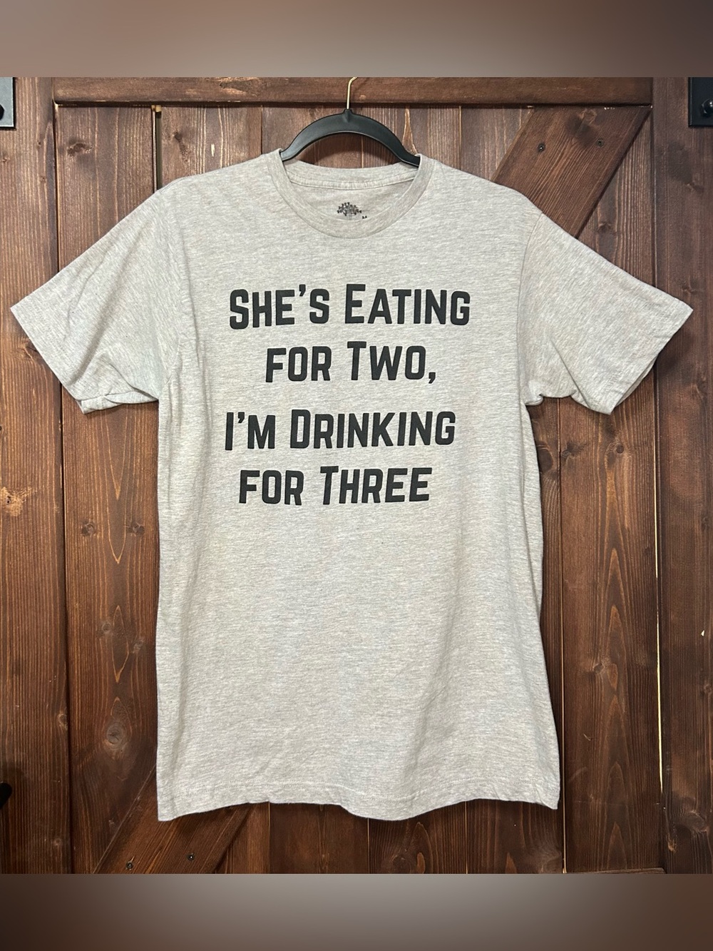 Light Gray Short-Sleeve Graphic Tee - Pregnancy Humor